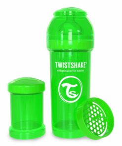 شیشه شیر طلقی 260 میلی لیتر تویست شیک سبز«Twistshake»