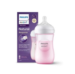 شیشه شیر طلقی 260 میلی لیتر فیلیپس اونت مدل ضدچکه صورتی Response 2 شیشه شیر طلقی 260 میلی لیتر فیلیپس اونت مدل ضدچکه صورتی Response